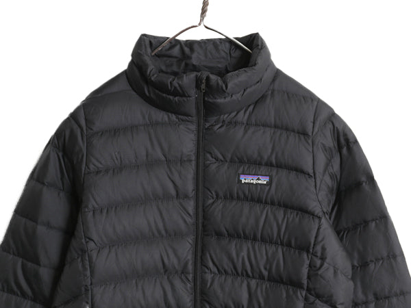 パタゴニア ダウン セーター キッズ XL レディース S 程/ 古着 16年製 キルティング ナイロン ジャケット 600フィル ブルゾン アウター 黒