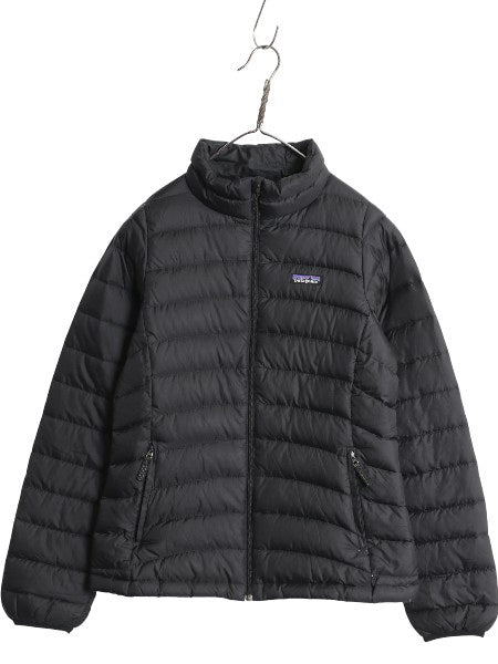 パタゴニア ダウン セーター キッズ XL レディース S 程/ 古着 16年製 キルティング ナイロン ジャケット 600フィル ブルゾン アウター 黒