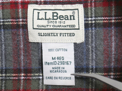 エルエルビーン チェック 長袖 ボタンダウン フランネル シャツ メンズ M / 古着 アウトドア コットン 長袖シャツ ネルシャツ マルチカラー
