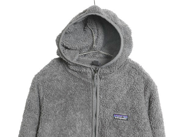 パタゴニア ロスガトス フード プルオーバー レディース S 20年製 ハイ パイル フリース ジャケット ハーフジップ ハイネック パーカー 灰