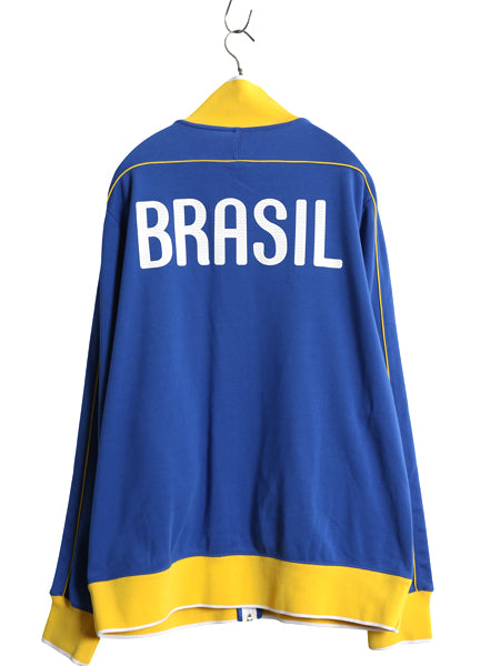 ナイキ サッカー ブラジル 代表 トラック ジャケット メンズ XL / オフィシャル ジャージ フルジップ ハイネック スウッシュ 大きいサイズ