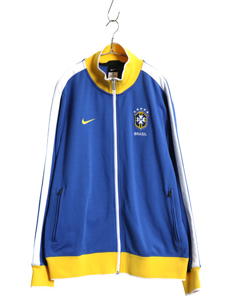 ナイキ サッカー ブラジル 代表 トラック ジャケット メンズ XL / オフィシャル ジャージ フルジップ ハイネック スウッシュ 大きいサイズ