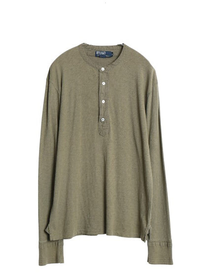00s ポロ ラルフローレン ヘンリーネック 長袖 Tシャツ メンズ M / オールド ロンT ヴィンテージ モデル アンダーシャツ カットソー 無地