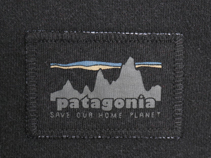 パタゴニア ロゴ 刺繍 スウェット フード パーカー メンズ XXL レディース 3XL / 18年製 アウトドア 裏起毛 プルオーバー 大きいサイズ 黒