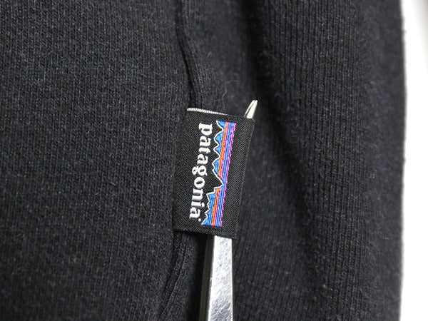 パタゴニア ロゴ 刺繍 スウェット フード パーカー メンズ XXL レディース 3XL / 18年製 アウトドア 裏起毛 プルオーバー 大きいサイズ 黒