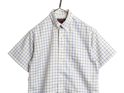 ブルックスブラザーズ チェック 半袖 ボタンダウン シャツ キッズ L メンズ XS 程/ 古着 コットン ワイシャツ ノーアイロン マルチカラー