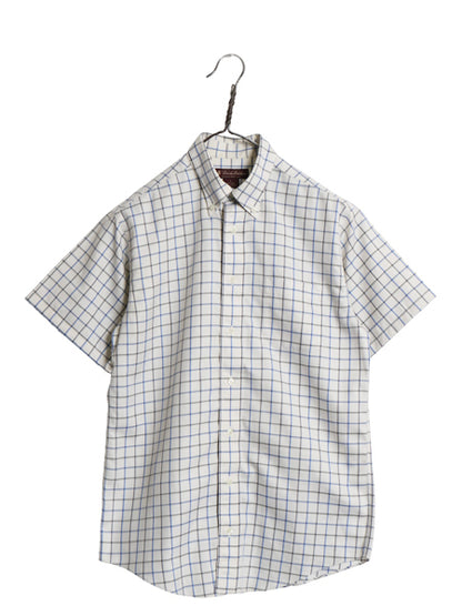 ブルックスブラザーズ チェック 半袖 ボタンダウン シャツ キッズ L メンズ XS 程/ 古着 コットン ワイシャツ ノーアイロン マルチカラー