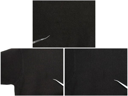 90s ポロ ラルフローレン コットン ニット セーター メンズ XXL オールド 長袖ニット ワンポイント クルーネック シンプル 大きいサイズ 黒