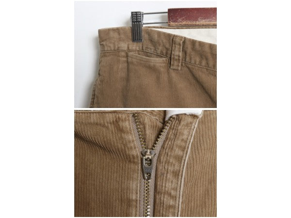 90s ポロ ラルフローレン 細畝 コーデュロイ パンツ メンズ 35 32 オールド PHILIP PANT ストレート ノータック アーミー タイプ ブラウン