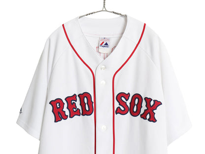 レッドソックス 松坂大輔 ベースボール シャツ メンズ XL MLB オフィシャル マジェスティック ユニフォーム ゲームシャツ 大きいサイズ 白