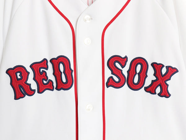 レッドソックス 松坂大輔 ベースボール シャツ メンズ XL MLB オフィシャル マジェスティック ユニフォーム ゲームシャツ 大きいサイズ 白