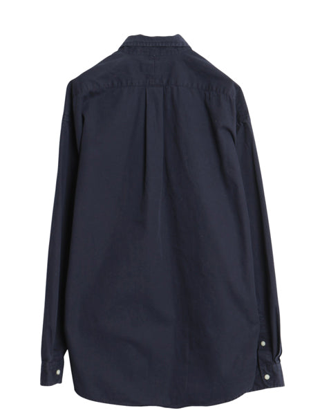 90s ラルフローレン 長袖 ボタンダウン シャツ メンズ XL オールド ポロ コットン チノ 長袖シャツ ワイシャツ シンプル 大きいサイズ 濃紺