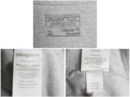 パタゴニア 両面 プリント 長袖 Tシャツ メンズ XL 17年製 アウトドア ロンT ロングスリーブ グラフィック バックプリント 大きいサイズ 灰