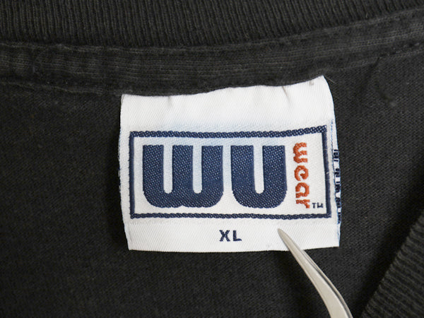 90s USA製 ★ WU WEAR ウータンクラン ロゴ プリント Tシャツ メンズ XL / 古着 当時物 オールド ヒップホップ ラップ シングルステッチ 黒