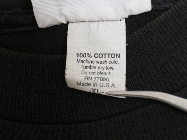 90s USA製 ★ WU WEAR ウータンクラン ロゴ プリント Tシャツ メンズ XL / 古着 当時物 オールド ヒップホップ ラップ シングルステッチ 黒