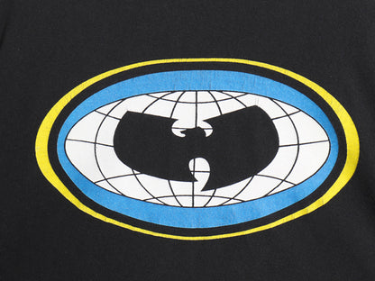 90s USA製 ★ WU WEAR ウータンクラン ロゴ プリント Tシャツ メンズ XL / 古着 当時物 オールド ヒップホップ ラップ シングルステッチ 黒