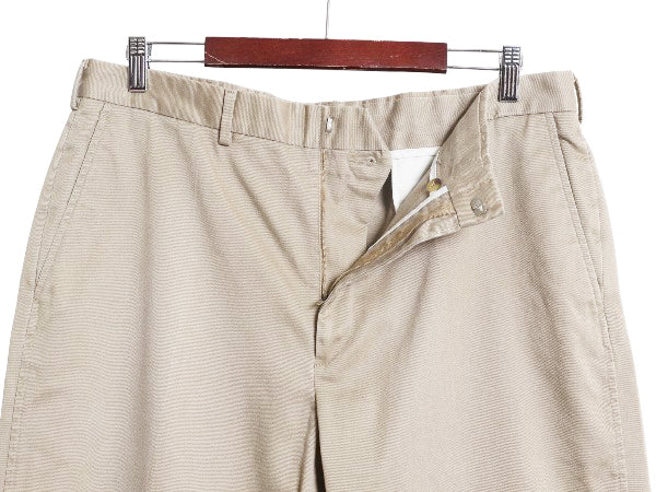 00s ランズエンド チノ パンツ メンズ 実寸 36 33 オールド ノータック ストレート チノパン スラックス ボトムス トラウザー カーキ 無地