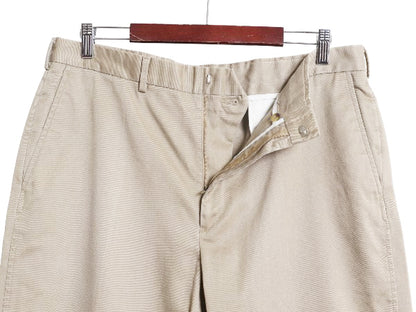 00s ランズエンド チノ パンツ メンズ 実寸 36 33 オールド ノータック ストレート チノパン スラックス ボトムス トラウザー カーキ 無地