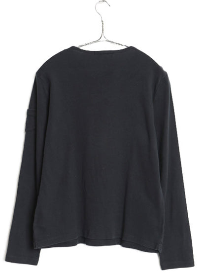00s ローレン ラルフローレン 長袖 Tシャツ レディース M / オールド ロンT コットン ストレッチ リブ編み カットソー ロングスリーブ 黒