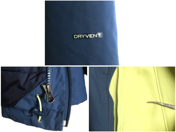 US企画 ノースフェイス ナイロン マウンテンパーカー ジャケット レディース M / DRYVENT 中綿 脱着 フリース ライナー付き ジャンパー 青