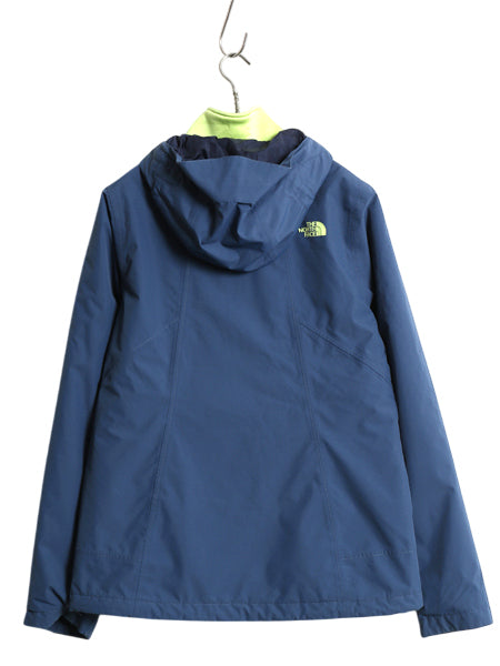US企画 ノースフェイス ナイロン マウンテンパーカー ジャケット レディース M / DRYVENT 中綿 脱着 フリース ライナー付き ジャンパー 青