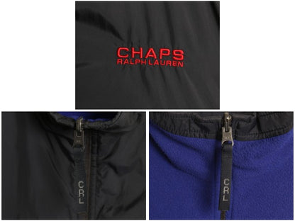 90s チャップス ラルフローレン フルジップ リバーシブル ベスト メンズ XL / ポロ オールド フリース ナイロン ハイネック 大きいサイズ