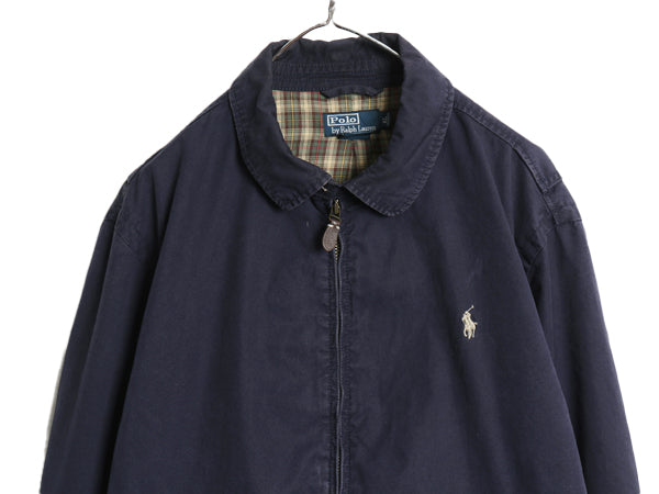 00s ポロ ラルフローレン スイングトップ ジャケット メンズ XL / 古着 オールド コットン ブルゾン フルジップ ワンポイント 大きいサイズ