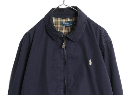 00s ポロ ラルフローレン スイングトップ ジャケット メンズ XL / 古着 オールド コットン ブルゾン フルジップ ワンポイント 大きいサイズ