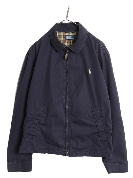 00s ポロ ラルフローレン スイングトップ ジャケット メンズ XL / 古着 オールド コットン ブルゾン フルジップ ワンポイント 大きいサイズ