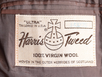 80s USA製 ハリスツイード テーラード ジャケット メンズ M 程/ ヴィンテージ ブレザー ウール ツイード ヘリンボーン トラッド ストライプ