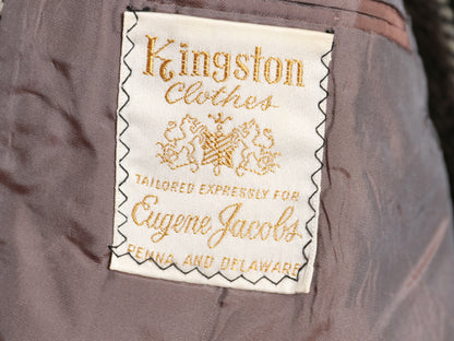 80s USA製 ハリスツイード テーラード ジャケット メンズ M 程/ ヴィンテージ ブレザー ウール ツイード ヘリンボーン トラッド ストライプ