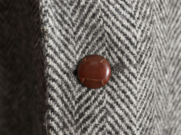 80s USA製 ハリスツイード テーラード ジャケット メンズ M 程/ ヴィンテージ ブレザー ウール ツイード ヘリンボーン トラッド ストライプ