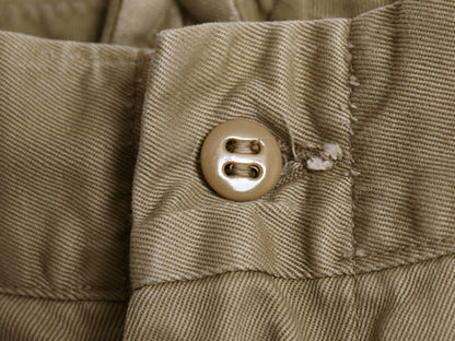 60s ★ 米軍実物 US ARMY コットン チノ パンツ メンズ 32 30 程/ ヴィンテージ ミリタリー チノパン ストレート ノータック 軍物 カーキ