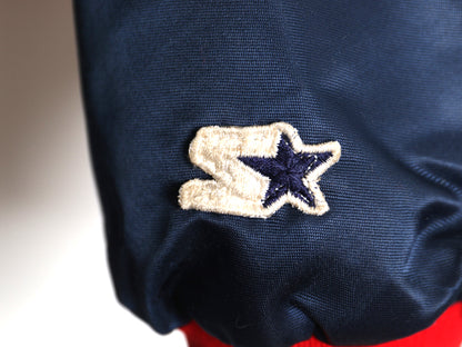 90s USA製 ブレーブス ナイロン サテン スタジャン メンズ XL オールド MLB オフィシャル スターター 中綿 キルティング ライナー ブルゾン