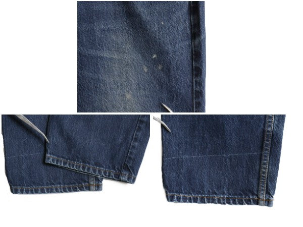 00s USA製 オールド ギャップ デニム パンツ メンズ 34 32 古着 ジーンズ ジーパン ストレート ヒゲ アタリ ボタンフライ ボトムス 濃紺