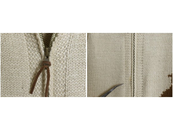 00s ローレン ラルフローレン ショールカラー カウチン レディース L オールド ポロ 絵柄 ハンドメイド ノルディック ニット カーディガン