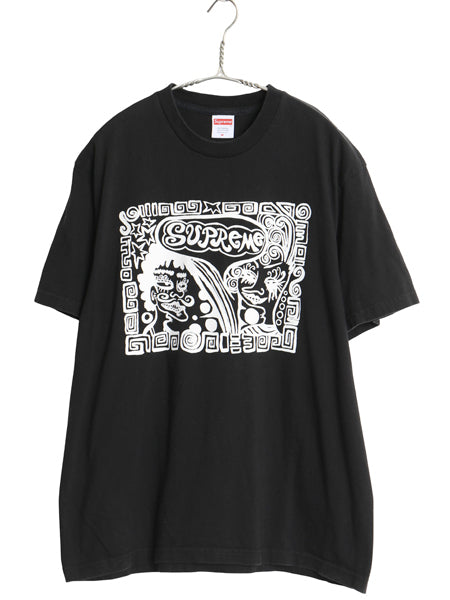 18AW USA製 シュプリーム タブー フェイス プリント Tシャツ メンズ M / グラフィック アート イラスト ヘビーウェイト 黒 白 モノトーン