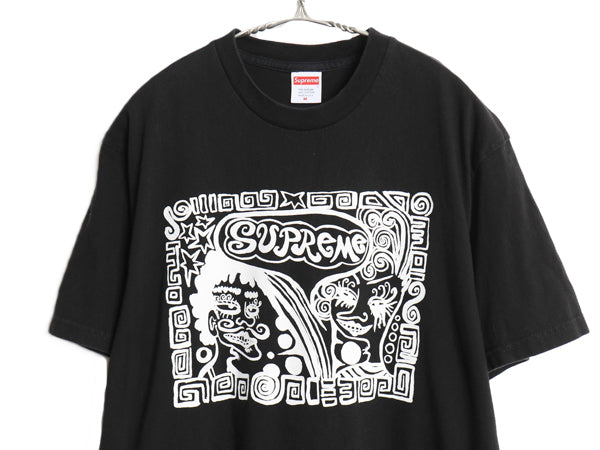 18AW USA製 シュプリーム タブー フェイス プリント Tシャツ メンズ M / グラフィック アート イラスト ヘビーウェイト 黒 白 モノトーン