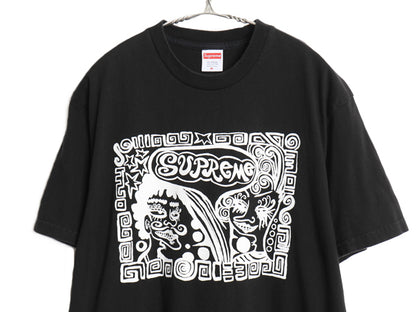 18AW USA製 シュプリーム タブー フェイス プリント Tシャツ メンズ M / グラフィック アート イラスト ヘビーウェイト 黒 白 モノトーン