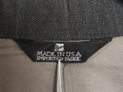 90s USA製 POLO UNIVERSITY CLUB ラルフローレン テーラード ジャケット メンズ L オールド ポロ ウール ブレザー ストライプ トラッド 灰
