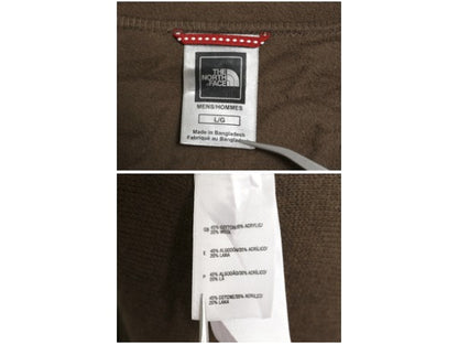 ノースフェイス ハーフジップ ニット セーター メンズ L / 古着 アウトドア コットン アクリル ウール ハイゲージ ワンポイント ハイネック