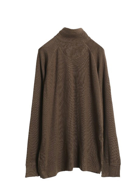 ノースフェイス ハーフジップ ニット セーター メンズ L / 古着 アウトドア コットン アクリル ウール ハイゲージ ワンポイント ハイネック