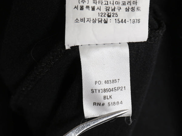 パタゴニア 両面 プリント 半袖 Tシャツ メンズ XL / 21年製 アウトドア P-6 ボックスロゴ バックプリント クルーネック 大きいサイズ 黒