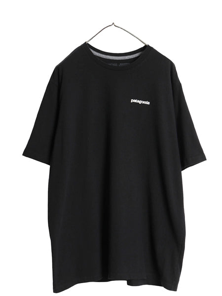 パタゴニア 両面 プリント 半袖 Tシャツ メンズ XL / 21年製 アウトドア P-6 ボックスロゴ バックプリント クルーネック 大きいサイズ 黒