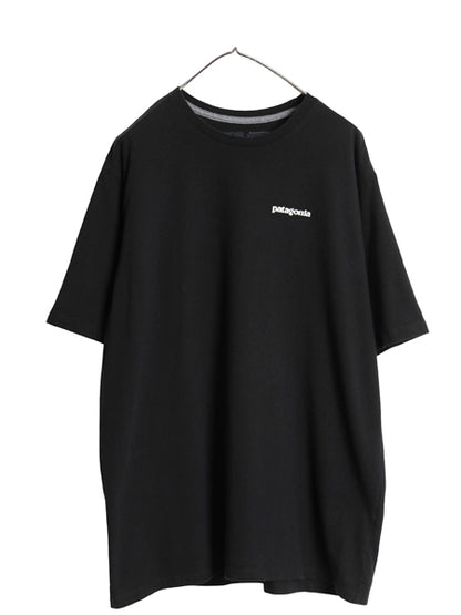 パタゴニア 両面 プリント 半袖 Tシャツ メンズ XL / 21年製 アウトドア P-6 ボックスロゴ バックプリント クルーネック 大きいサイズ 黒