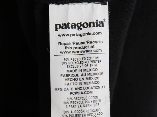 パタゴニア 両面 プリント 半袖 Tシャツ メンズ XL / 21年製 アウトドア P-6 ボックスロゴ バックプリント クルーネック 大きいサイズ 黒