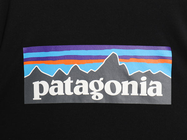 パタゴニア 両面 プリント 半袖 Tシャツ メンズ XL / 21年製 アウトドア P-6 ボックスロゴ バックプリント クルーネック 大きいサイズ 黒