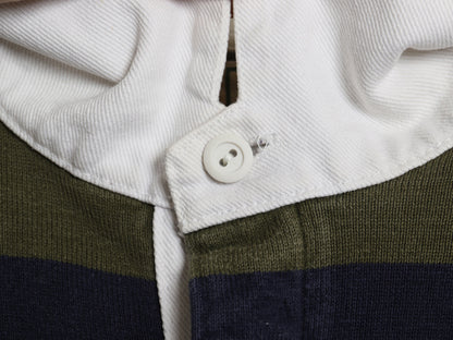 80s USA製 エルエルビーン ボーダー 長袖 ラガーシャツ メンズ XL ヴィンテージ ラグビー 長袖シャツ ポロシャツ カットソー 大きいサイズ