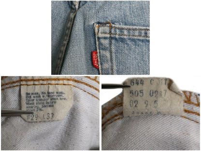 70s 66前期 後期 移行期 ★ リーバイス 505 デニム パンツ 29 33 ヴィンテージ 79年製 シングルステッチ ジッパーフライ スリム ストレート