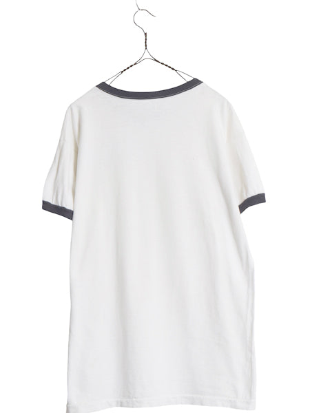 80s USA製 ★ チャンピオン USAFA 染込み プリント リンガー Tシャツ メンズ M 程 ヴィンテージ ミリタリー トリコタグ コットン AIR FORCE